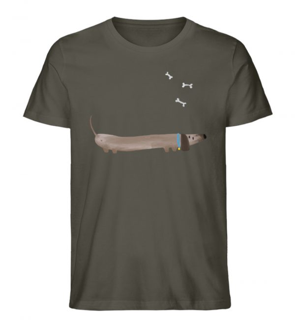 Dackel mit Knochen - Herren Organic Shirt-7072