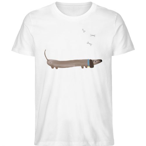 Dackel mit Knochen - Herren Organic Shirt-3