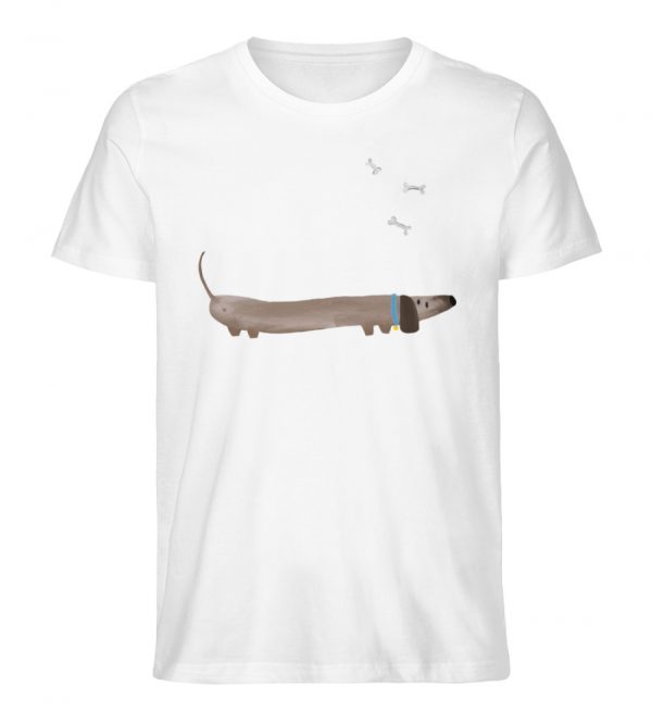 Dackel mit Knochen - Herren Organic Shirt-3