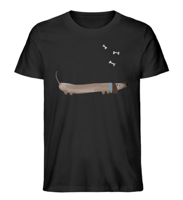 Dackel mit Knochen - Herren Organic Shirt-16