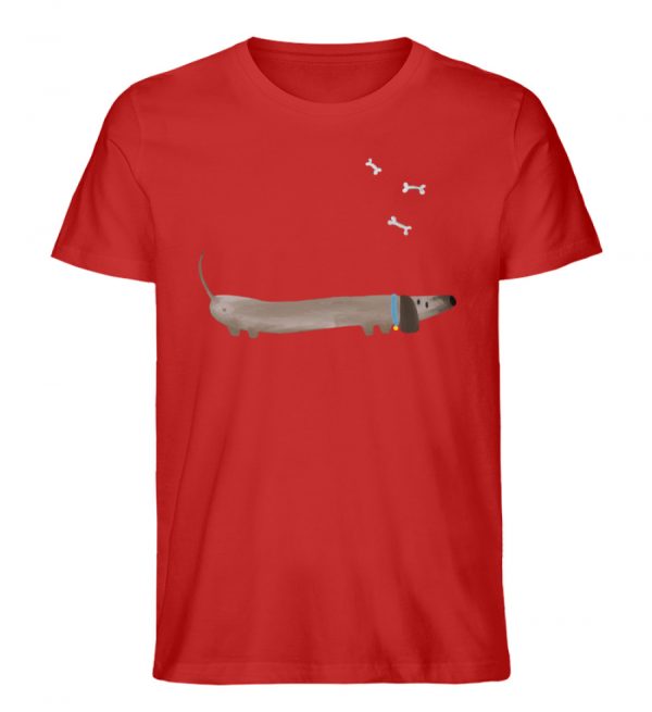 Dackel mit Knochen - Herren Organic Shirt-4