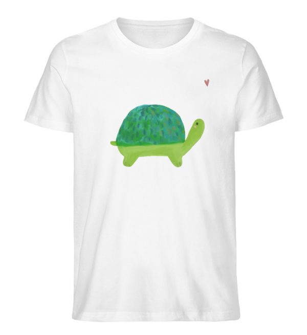 Schildkröte mit Herz - Herren Organic Shirt-3