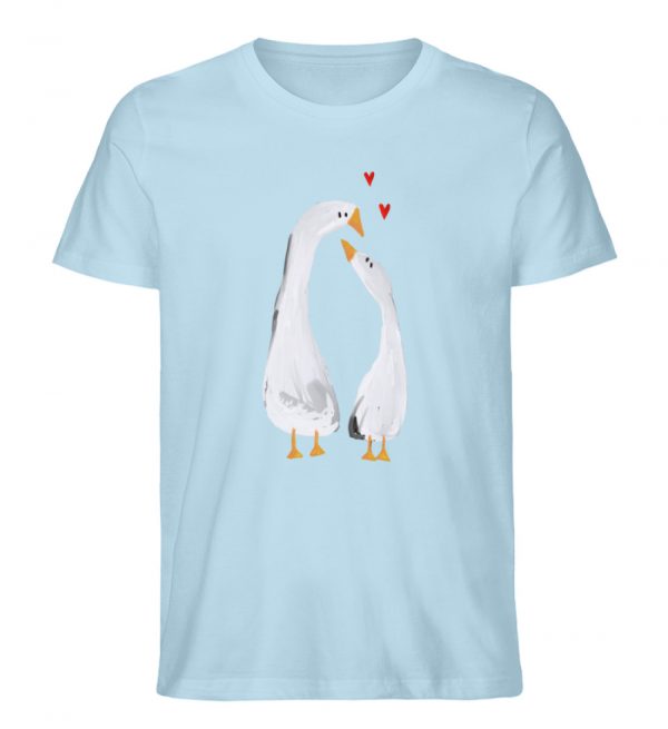 Gänse mit Herzen - Herren Organic Shirt-6967