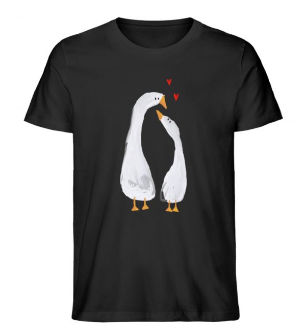 Gänse mit Herzen - Herren Organic Shirt-16