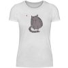 Katze mit Herz - Damenshirt-3