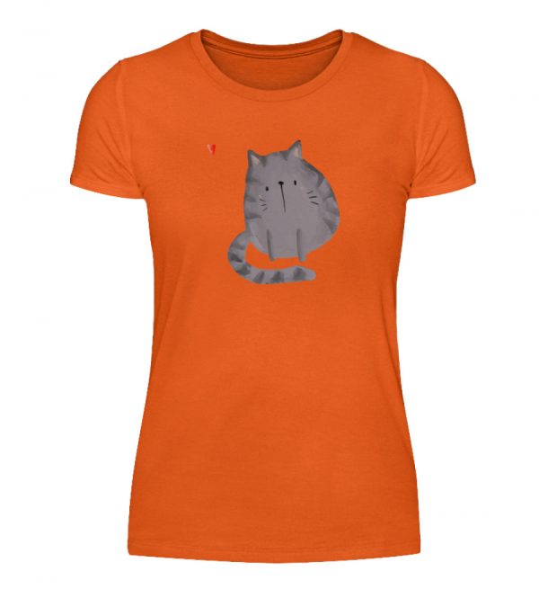 Katze mit Herz - Damenshirt-1692