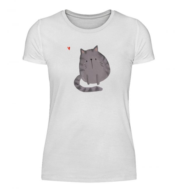 Katze mit Herz - Damenshirt-3