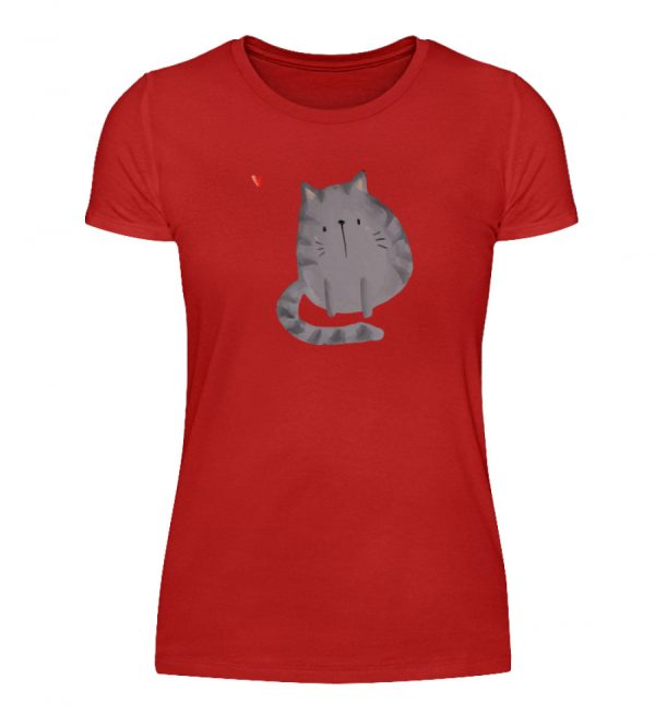 Katze mit Herz - Damenshirt-4