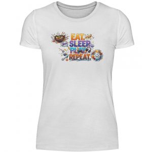 Eat, Sleep, Play, Repeat. - Damenshirt-3