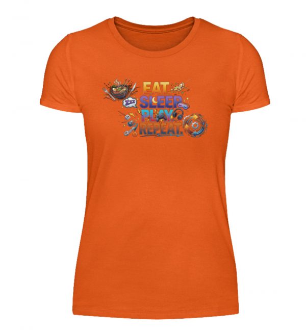 Eat, Sleep, Play, Repeat. - Damenshirt-1692
