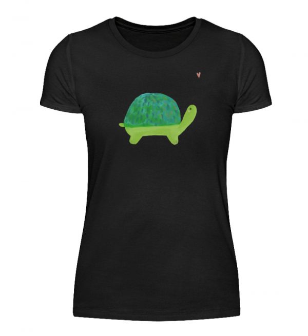 Schildkröte mit Herz - Damenshirt-16