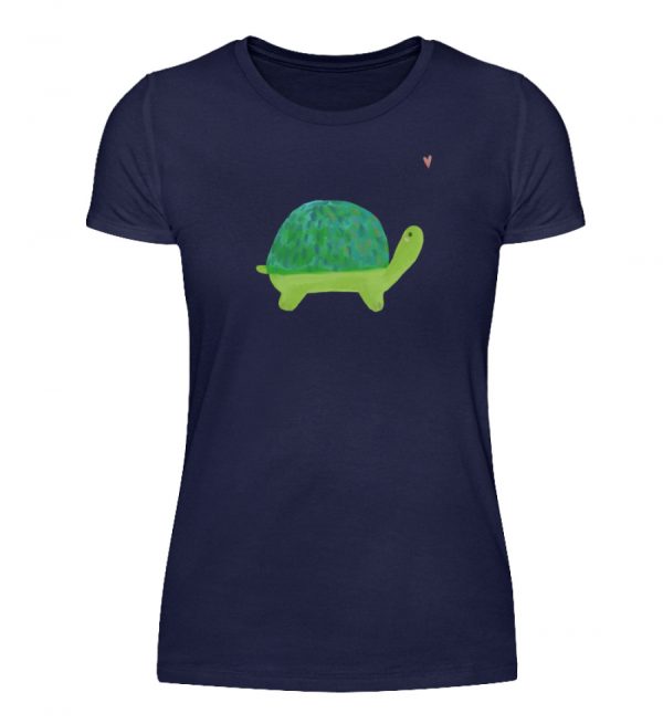 Schildkröte mit Herz - Damenshirt-198