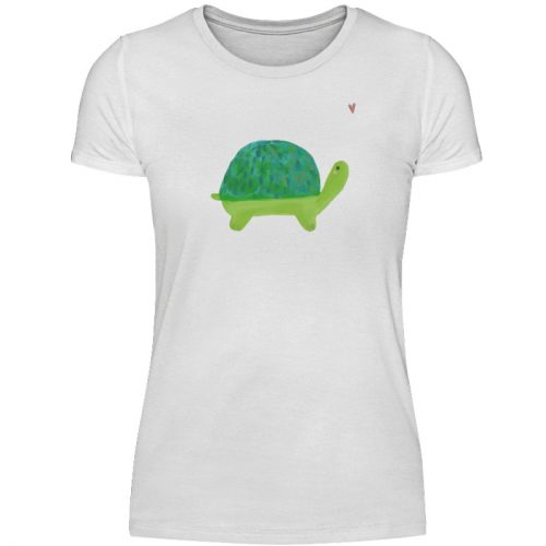 Schildkröte mit Herz - Damenshirt-3