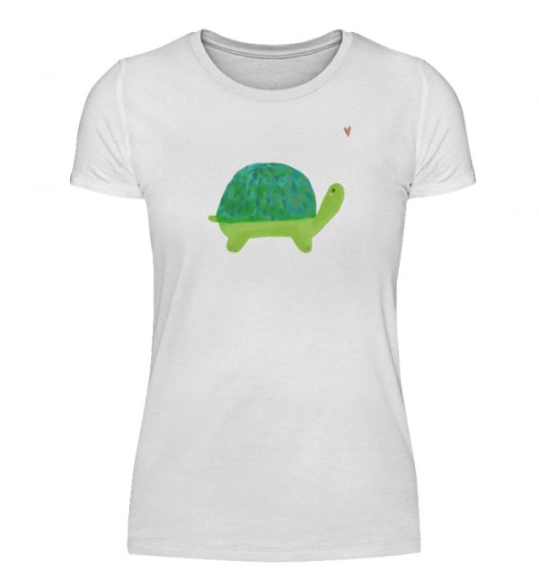 Schildkröte mit Herz - Damenshirt-3