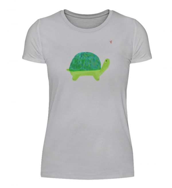 Schildkröte mit Herz - Damenshirt-17