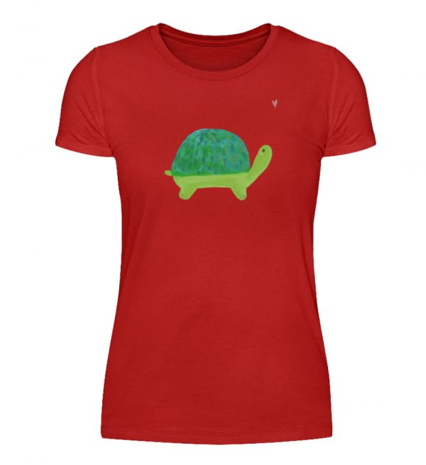 Schildkröte mit Herz - Damenshirt-4