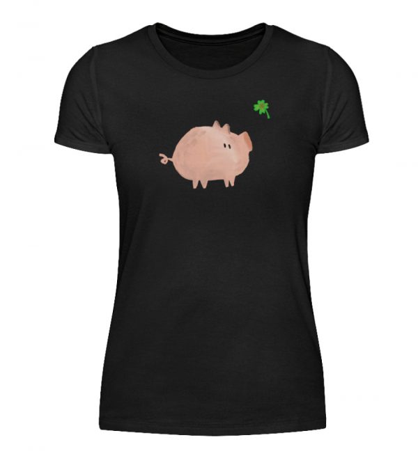 Schweini mit Kleeblatt - Damenshirt-16