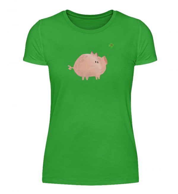 Schweini mit Kleeblatt - Damenshirt-2468