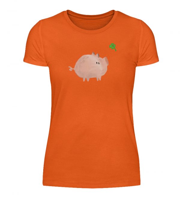 Schweini mit Kleeblatt - Damenshirt-1692