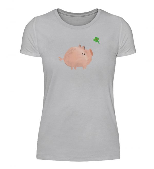 Schweini mit Kleeblatt - Damenshirt-17