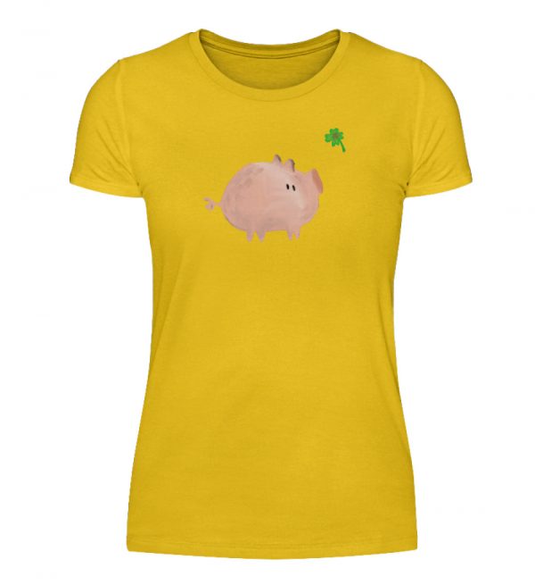 Schweini mit Kleeblatt - Damenshirt-3201