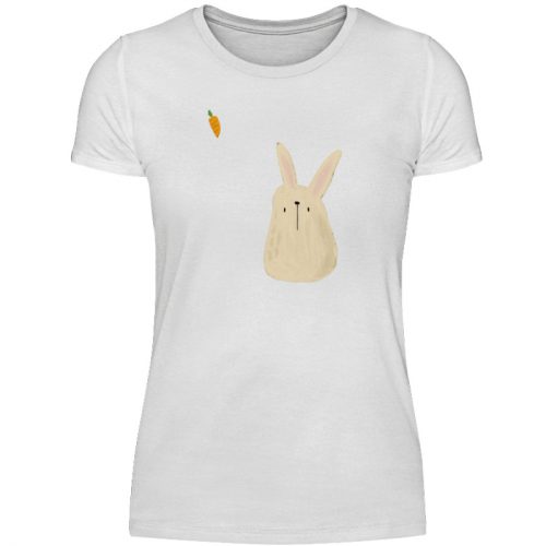 Hase mit Möhre - Damenshirt-3