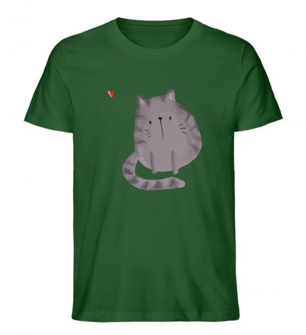 Katze mit Herz - Herren Organic Shirt-833