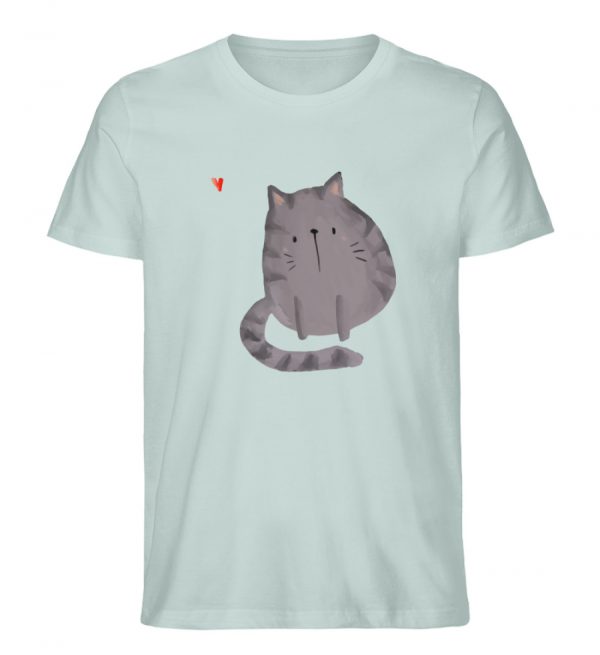 Katze mit Herz - Herren Organic Shirt-7033
