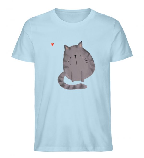 Katze mit Herz - Herren Organic Shirt-6967