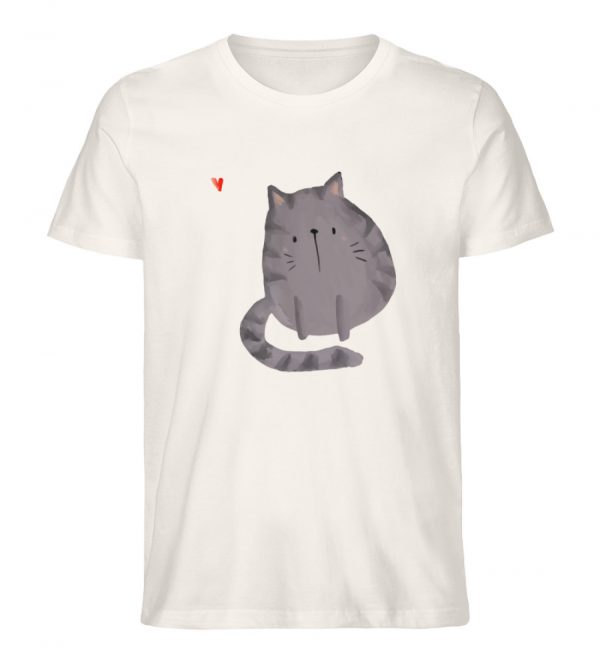 Katze mit Herz - Herren Organic Shirt-6968