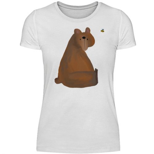 Bär mit Biene - Damenshirt-3