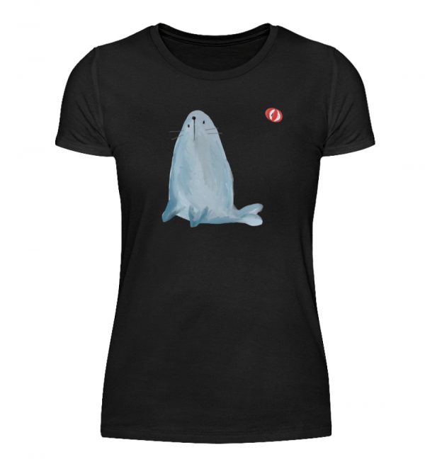 Robbe mit Ball - Damenshirt-16