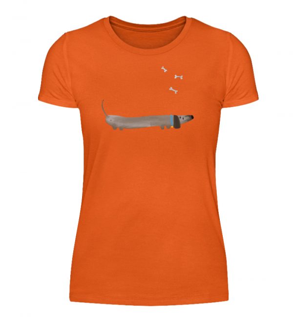 Dackel mit Knochen - Damenshirt-1692