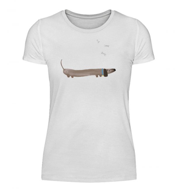 Dackel mit Knochen - Damenshirt-3