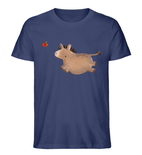 Esel mit Apfel - Herren Organic Shirt-6057