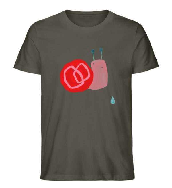 Schnecke mit Tropfen - Herren Organic Shirt-7072