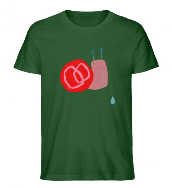 Schnecke mit Tropfen - Herren Organic Shirt-833