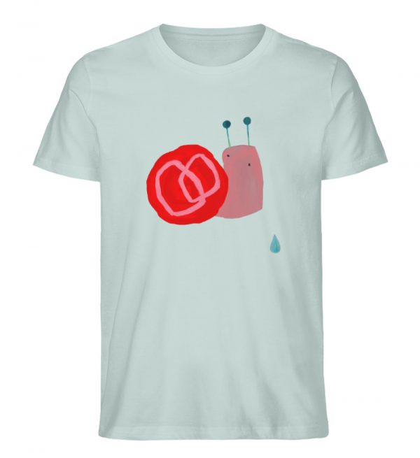 Schnecke mit Tropfen - Herren Organic Shirt-7033