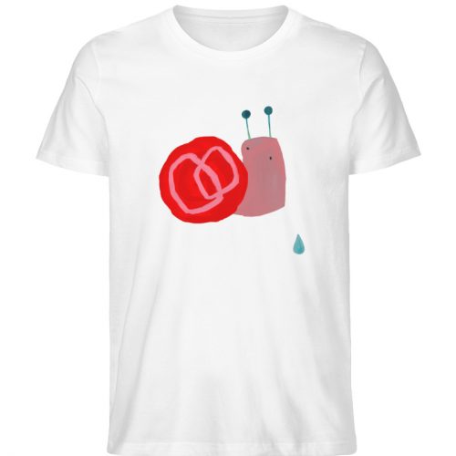 Schnecke mit Tropfen - Herren Organic Shirt-3