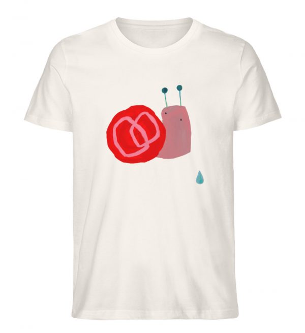 Schnecke mit Tropfen - Herren Organic Shirt-6968