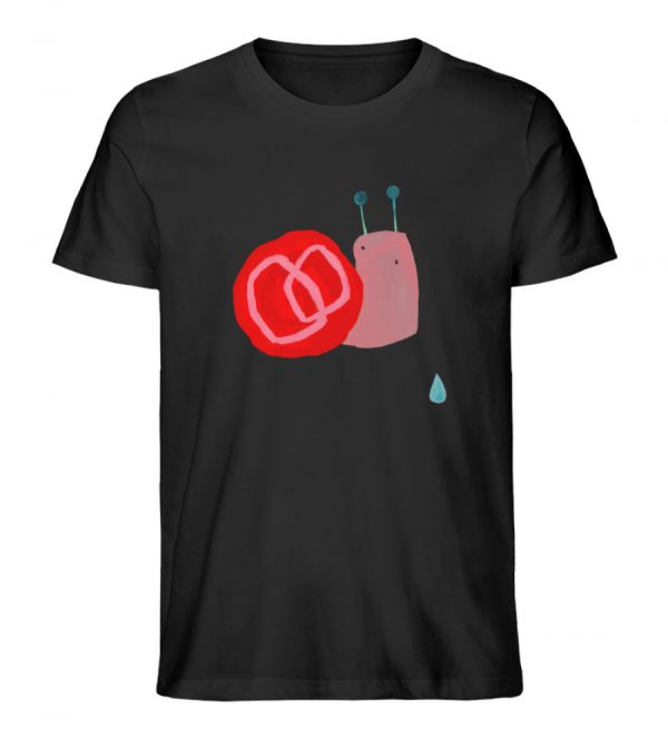 Schnecke mit Tropfen - Herren Organic Shirt-16