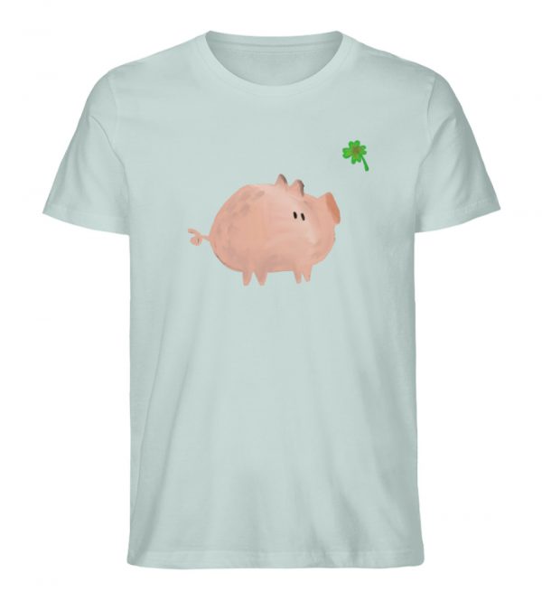 Schweini mit Kleeblatt - Herren Organic Shirt-7033
