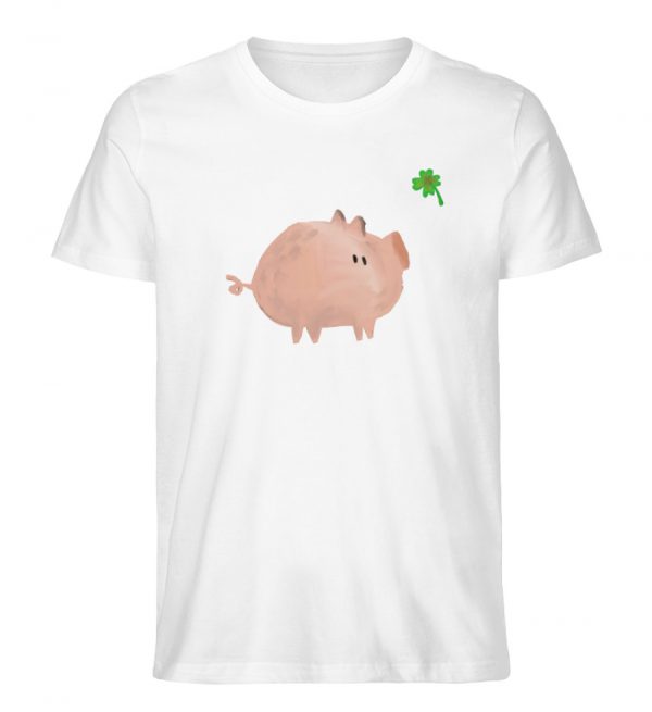 Schweini mit Kleeblatt - Herren Organic Shirt-3