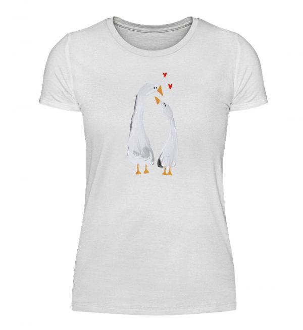 Gänse mit Herzen - Damenshirt-3