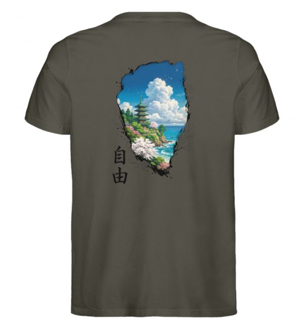 DR6VYP0EP7_STTU758-7072 Jiyuu - Freiheit - Herren Organic Shirt-7072