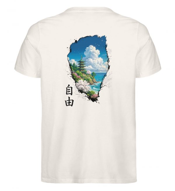DR6VYP0EP7_STTU758-6968 Jiyuu - Freiheit - Herren Organic Shirt-6968