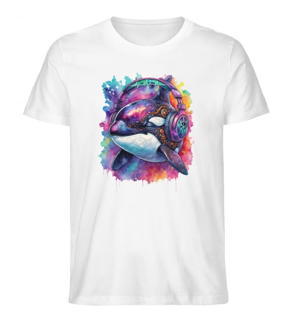 DRK0WZ8GPT_STTU758-3 Orca mit Headphones - Herren Organic Shirt-3