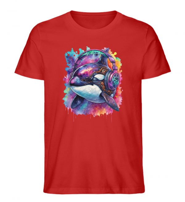 DRK0WZ8GPT_STTU758-4 Orca mit Headphones - Herren Organic Shirt-4