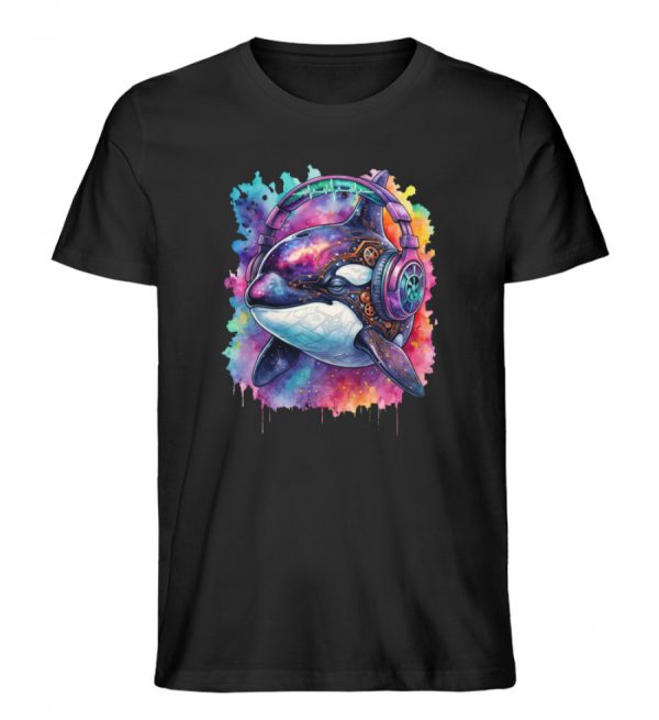 DRK0WZ8GPT_STTU758-16 Orca mit Headphones - Herren Organic Shirt-16