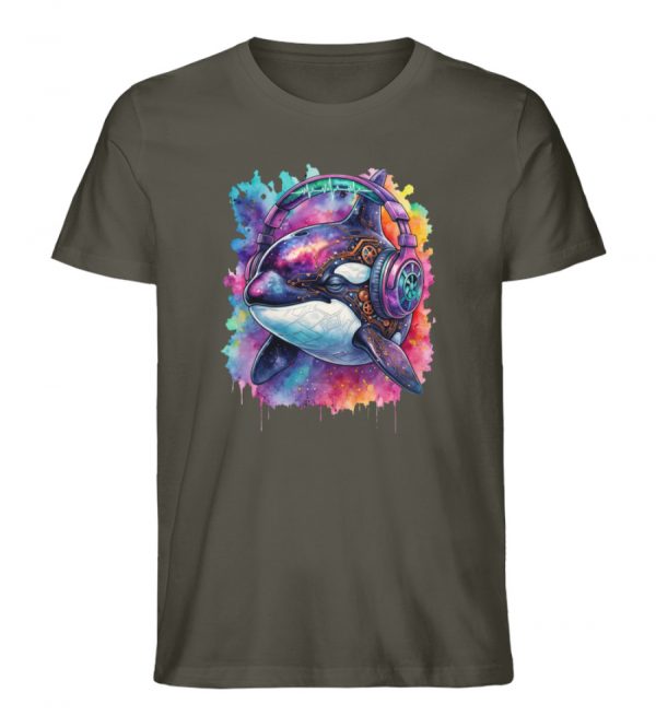 DRK0WZ8GPT_STTU758-7072 Orca mit Headphones - Herren Organic Shirt-7072